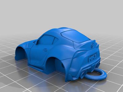 Toyota Supra MK5 Comic Car WITH KEYRING FOR KEYCHAIN!