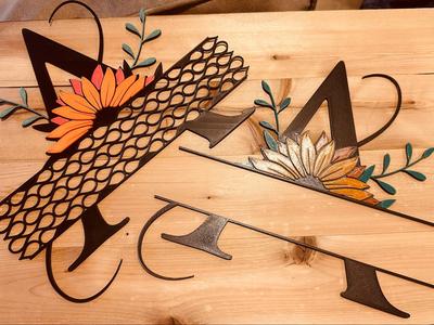 Every Letter! Monogram Sunflower Wall Decor