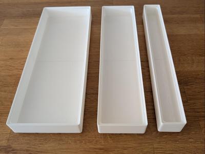 Extended Gridfinity Bins with Dowel Fit (Multiple)