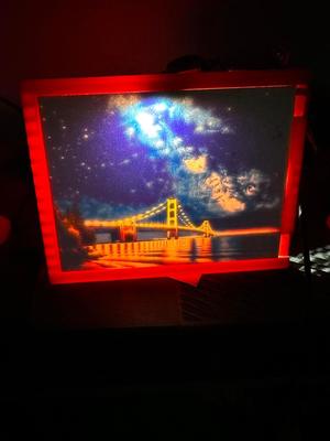 Mackinac Bridge Night Lithophane 