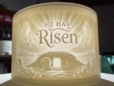 He has risen tomb - Easter Tea Light Decor