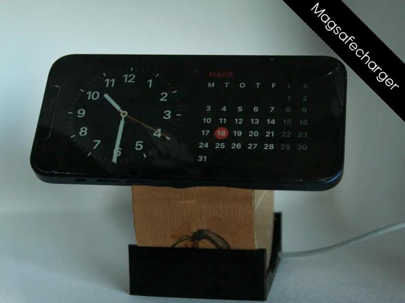 Iphone magsafe charger using filament inner ring
