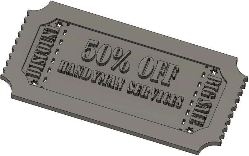 Vintage copoun gift card (w/ custom text)