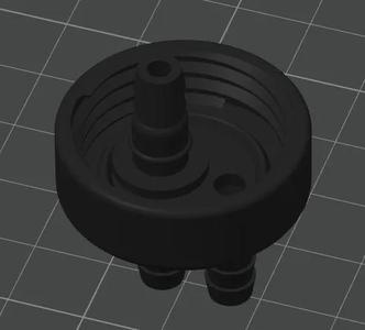 Peroxide Bottle Cap w/ 3/16" barb fittings   