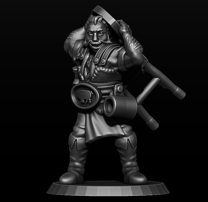 Battle Barkeep (32mm scale)