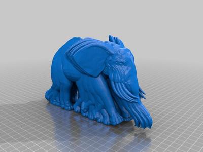 Collapsed Elephant Zoetrope ala Duchamp