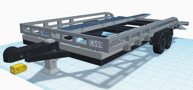 1:24 SCALE DOUBLE AXLE CAR TRAILER 1/24