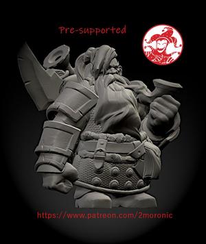 Windbeard pipe smoking dwarf