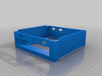 Half height IO ITX case for stackable SSF case