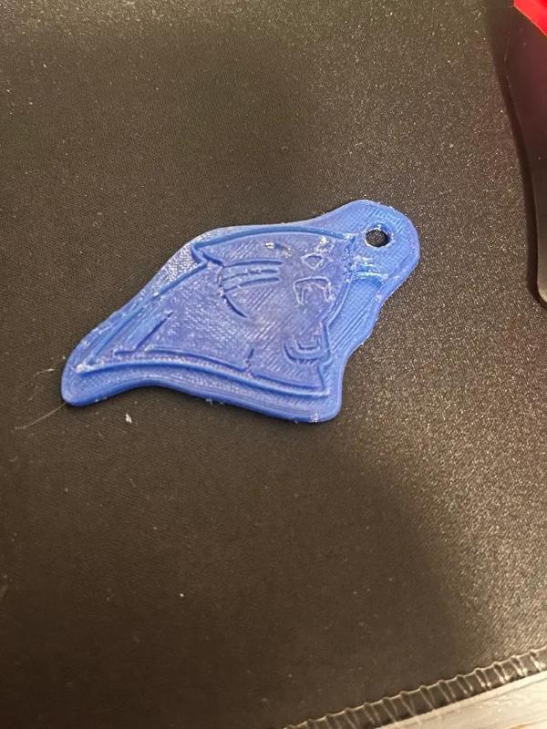 Carolina Panthers football keychain   