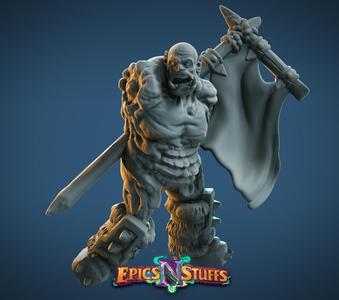 Undead Orc 02 Miniature - pre-supported