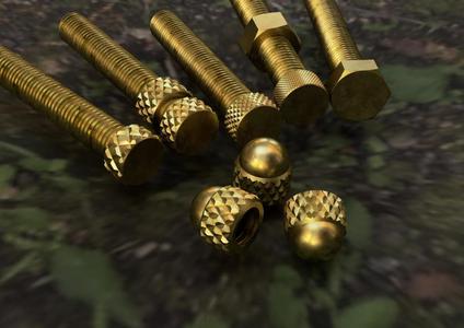 Hex and narrow knurled head M14x90 Screws