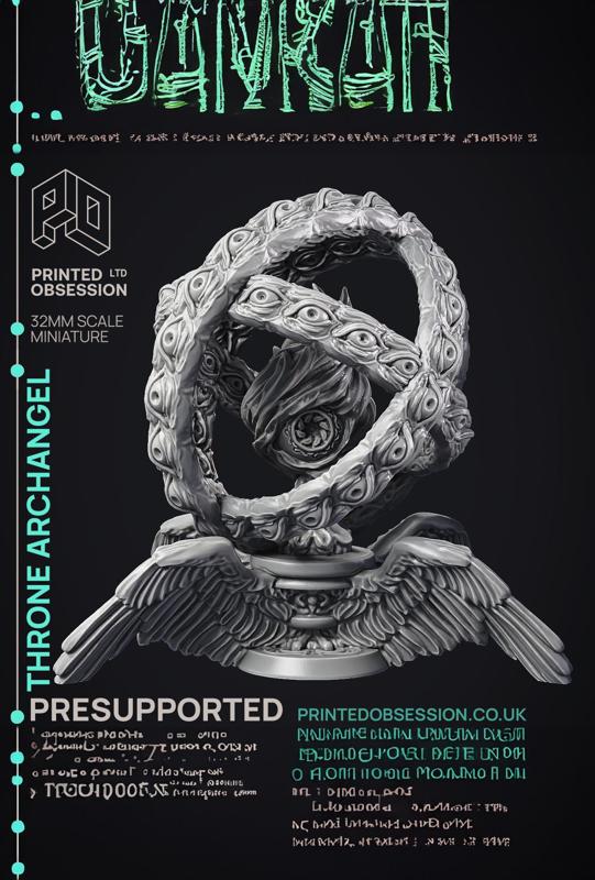 Throne - Archangel - PRESUPPORTED - Heaven hath no Fury - 32mm scale 