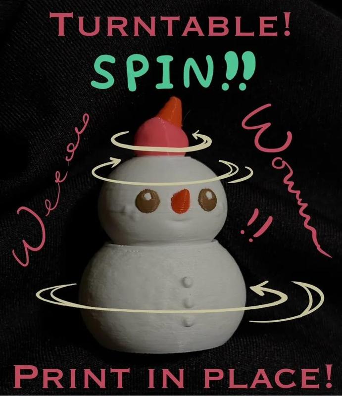 Cute Spinning Snowman   