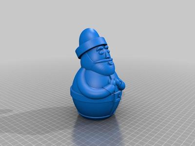 Free Standing Roly Poly Santa Claus