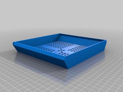 Desk Drawer Square Holes (optional indented text)