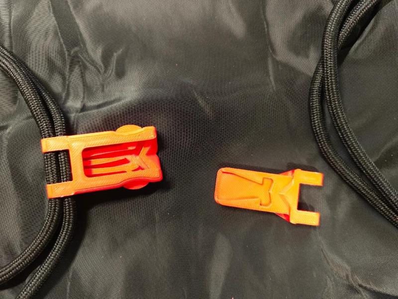 Buckle for drawstring backpack, gym bag, sports bag   