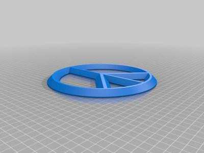 Peace sign fit front of MB car grille emblem