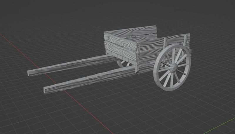 Medieval Cart / Wagon 28mm Miniature