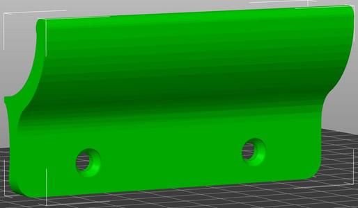 Shower door handle with screwhead cutout