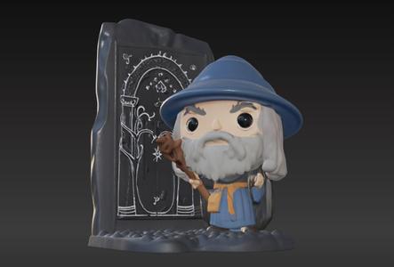 Gandalf at the Doors of Moria - Pop Style Diorama