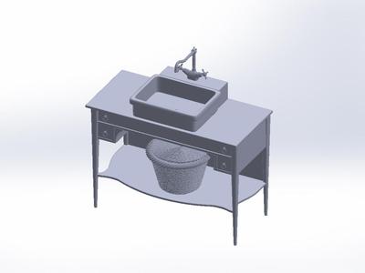 Vintage Minature 1:25 scale bathroom sink