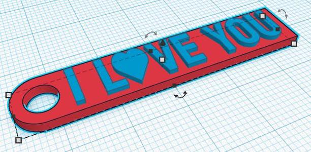  Key chain - I LOVE YOU