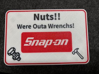 Snap-On Wrench Sign