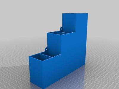 Zip tie container wallmount