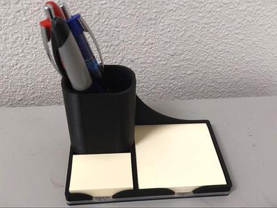 Office Organizer Pen and Sticky Note Holder