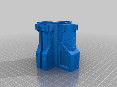 corner_module_fdm Remixed - Hollow Inverted for Resin Printers