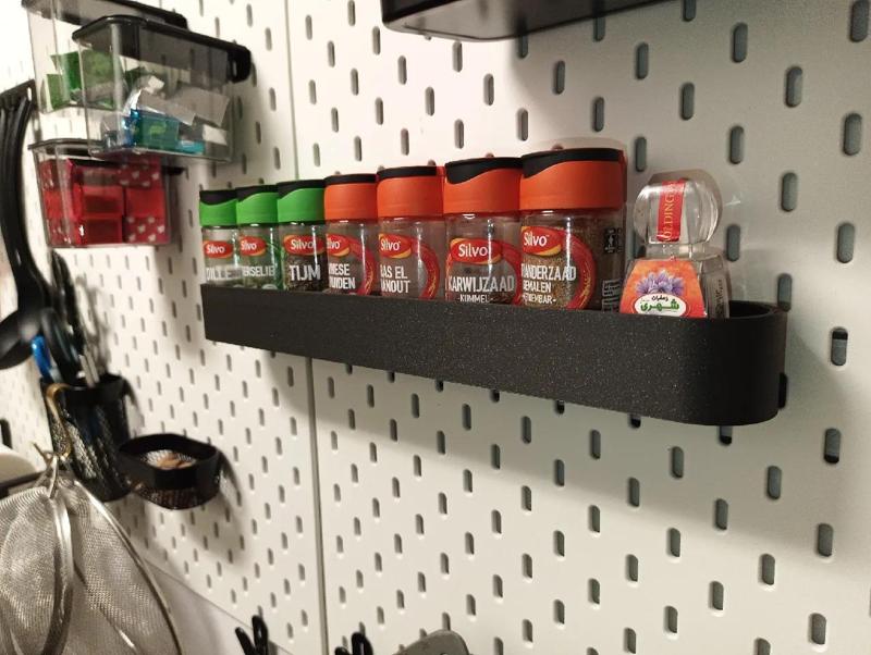 Skadis sheld / spice bottle rack   