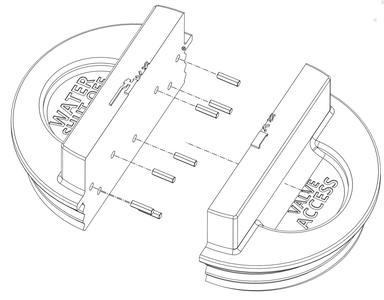 Exterior wall plumbing access port, threaded.