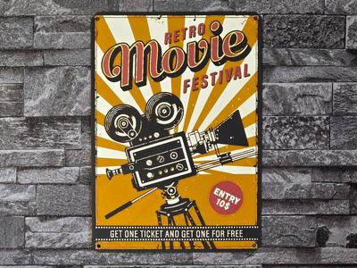 Hueforge Vintage Retro Movie 4 colors