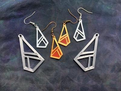 Geometric Droplet Earring Pendant