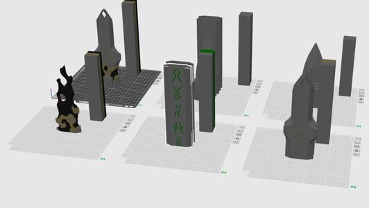 Multicolor Interchangeable master sword blades for bambu lab