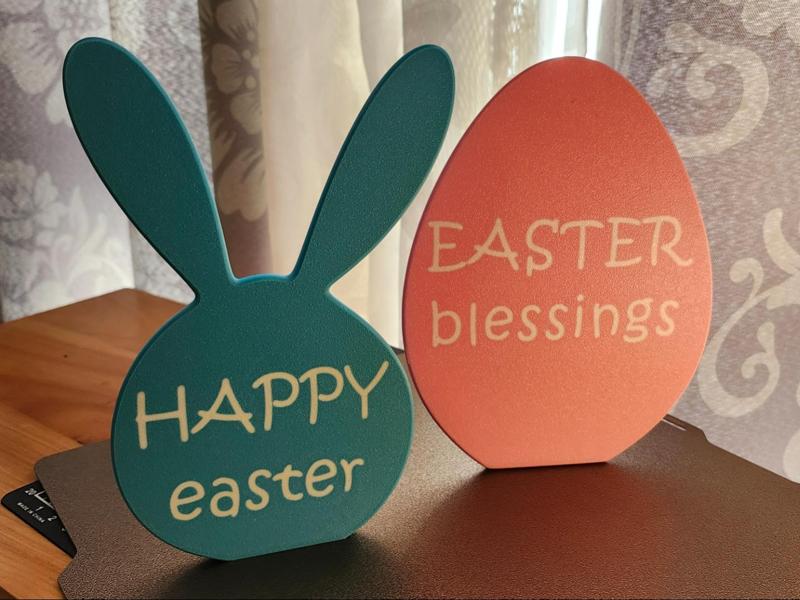 Happy Easter egg and bunny