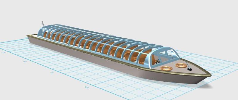 Canal boat / rondvaartboot 2.0 H0 / HO