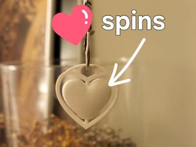 Spinning Heart Key-Chain