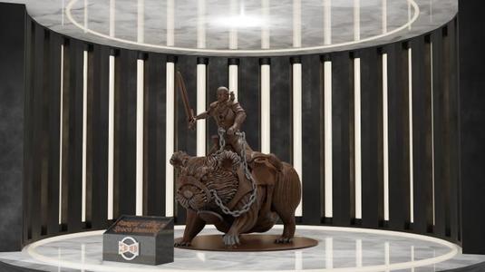 Ranger with hamster companion riding a giant hamster