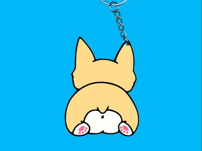Corgi Butt Keychain