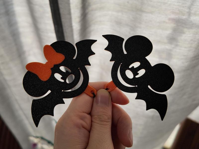 Mickey&Minnie bat Halloween design