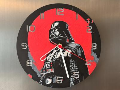 wall / desk clock Darth Vader HueForge