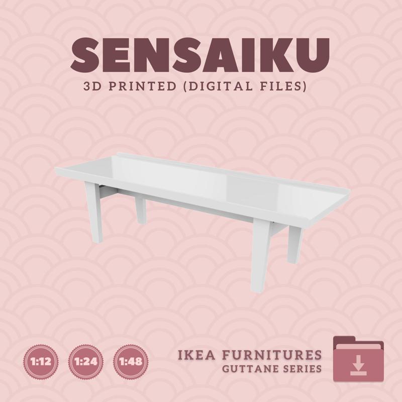 Miniature Replica 02. GUTTANE Coffee Table for Miniature Dollhouse - IKEA - 3D Print Instant Download