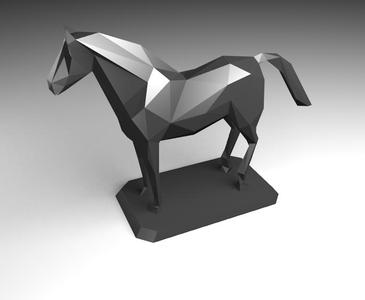 Low poly horse