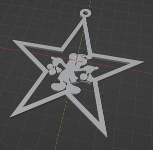 Mickey Christmas Star Tree Ornament