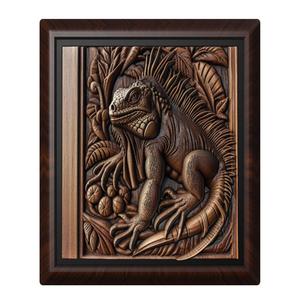 Iguana animal wall art relief wall decor