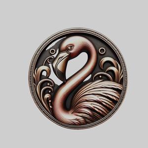 Flamingo Animal Head Flamingo Animal Medallion for CNC Router Laser & 3D Printer