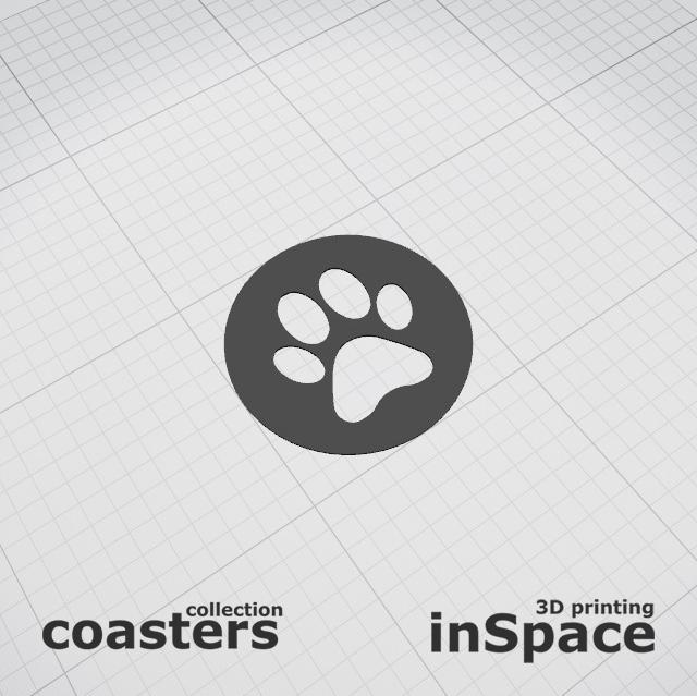 Coaster - animal paw