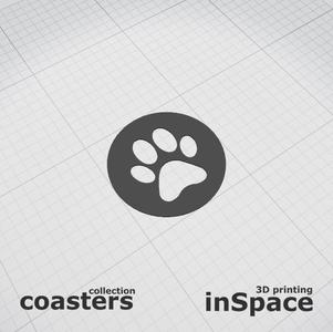 Coaster - animal paw